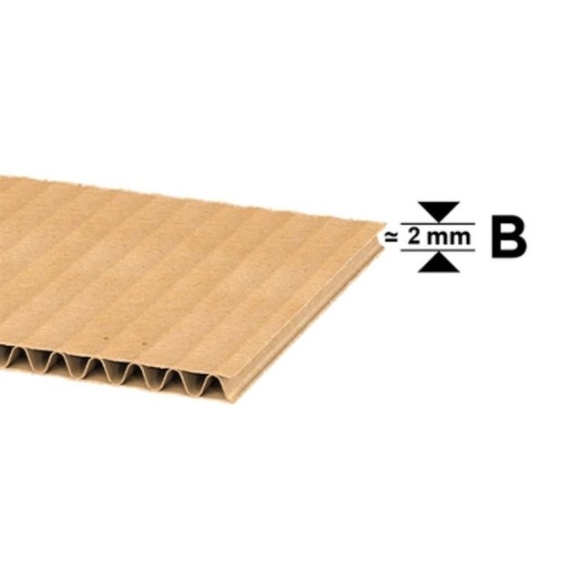 Gofro kartono lapas 1150x950mm, B banga, rudas/rudas, 300 vnt
