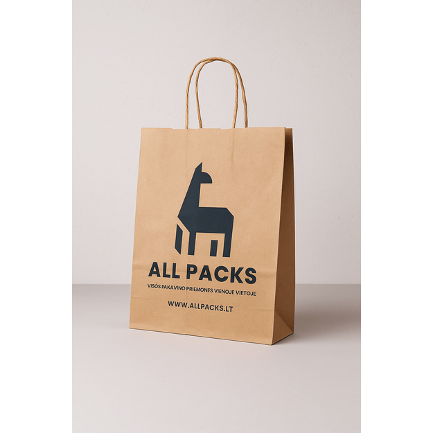 Kraft maišeliai, rudi