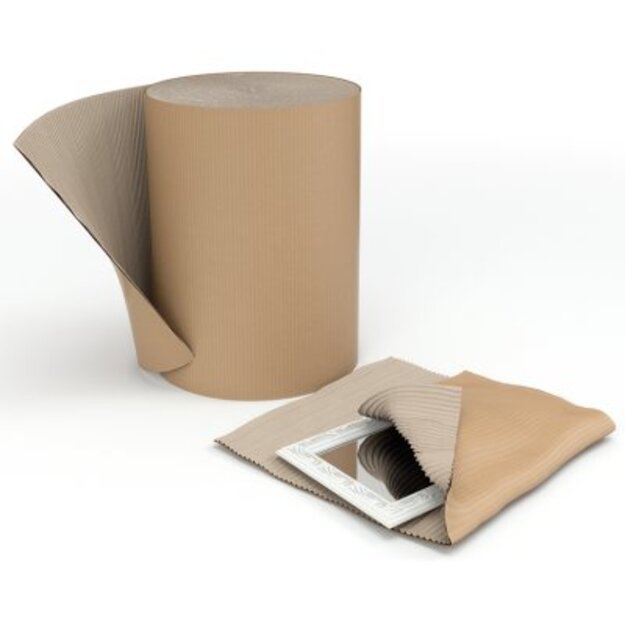 Dvisluoksnis gofruotas kartonas  160cmx75m, 180 g/m²