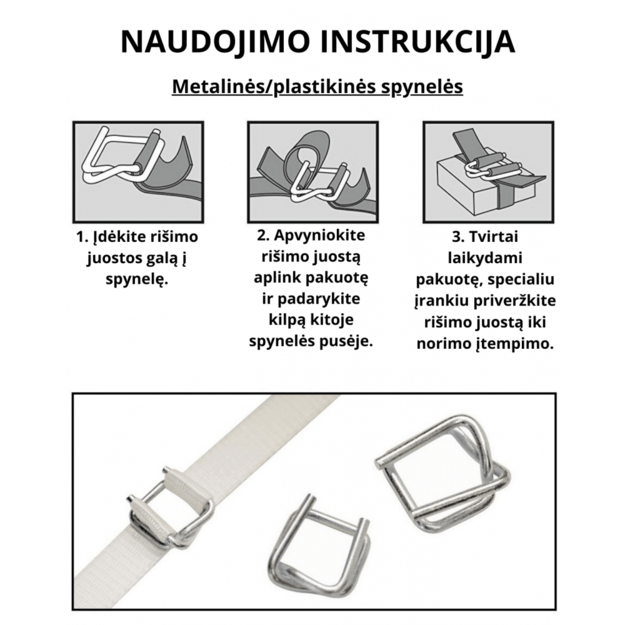 Polipropileninė PP rišimo juosta 16x0,6x2000/200 balta