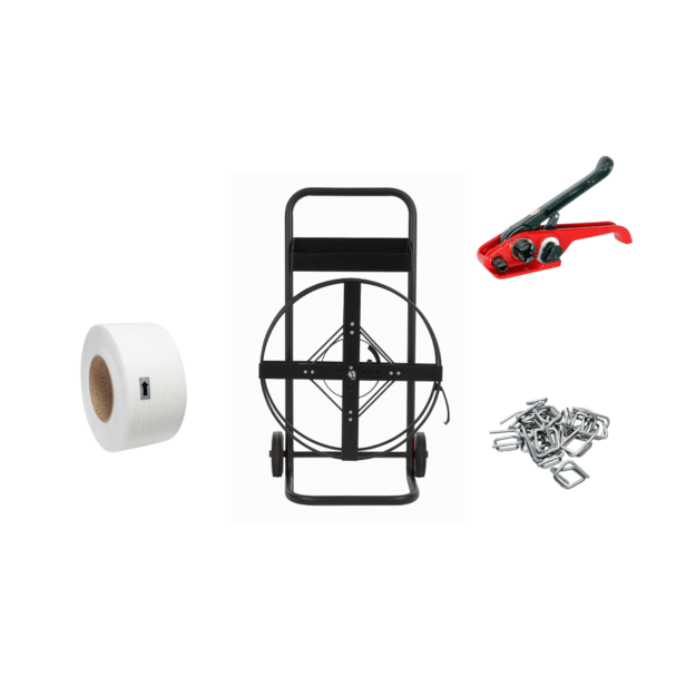 Rinkinys: rišimo juosta + vėžimėlis + įrankis + vielinės sagtys 3