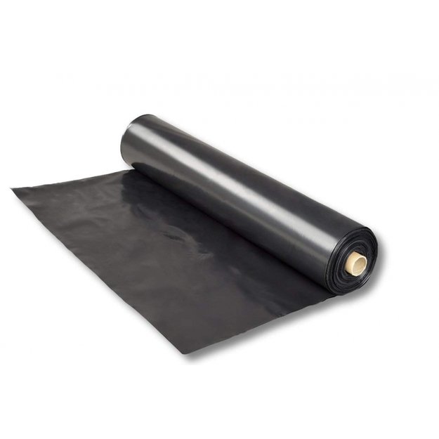 3m pločio juoda polietileno plėvelė (1,5m x 2 x 200mik x120m/rul) 1