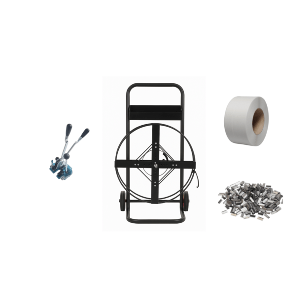 Rinkinys: rišimo juosta + vėžimėlis + įrankis + skardinės sagtys 3